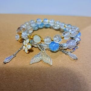 Beaded Charm Bracelet Set